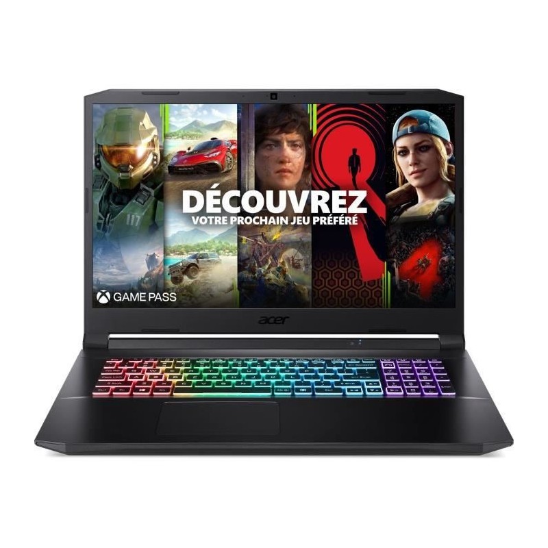 PC Portable Gaming - ACER -Nitro 5 AN517-54-9875 -17,3 FHD 144Hz -Core i9-11900H -16Go -Stockage 512Go SSD -RTX3060 -W11 -AZERTY