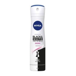 NIVEA Déodorant Atomiseur Féminin Black & White Original - 200ml - Lot de 12