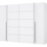 Armoire - Blanc mat - 2 portes battantes + 2 portes coulissantes - L 270,3 x P 61,2 x H 210 cm - NARAGO