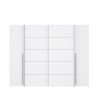 Armoire - Blanc mat - 2 portes battantes + 2 portes coulissantes - L 270,3 x P 61,2 x H 210 cm - NARAGO