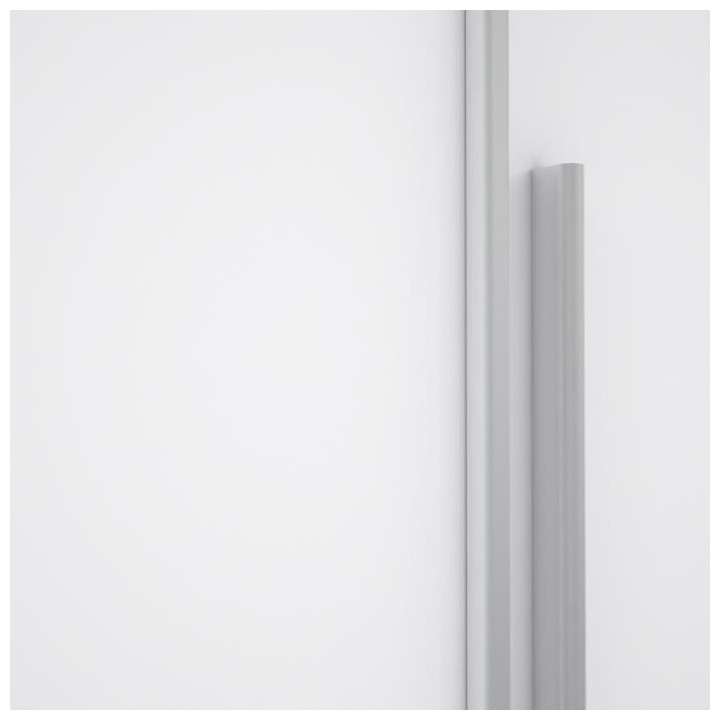 Armoire - Blanc mat - 2 portes battantes + 2 portes coulissantes - L 2