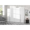 Armoire - Blanc mat - 2 portes battantes + 2 portes coulissantes - L 270,3 x P 61,2 x H 210 cm - NARAGO