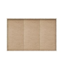 Buffet bas PILVI - 2 portes et 4 tiroirs - Blanc mat - L 122,6 x P 34,2 x H 81,1 cm