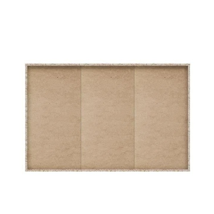 Buffet bas PILVI - 2 portes et 4 tiroirs - Blanc mat - L 122,6 x P 34,
