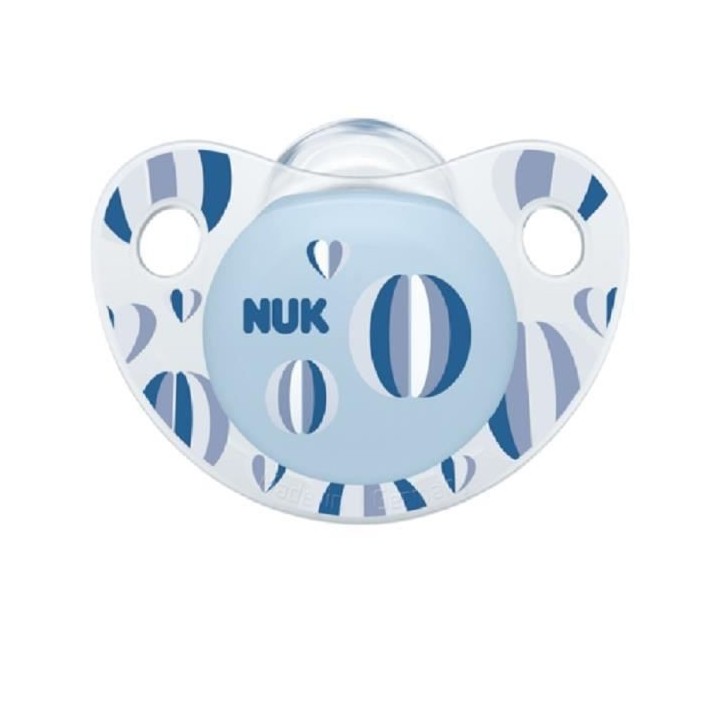 Nuk Trendline Sucette Silicone +18m Poisson Fusée Lot de 2