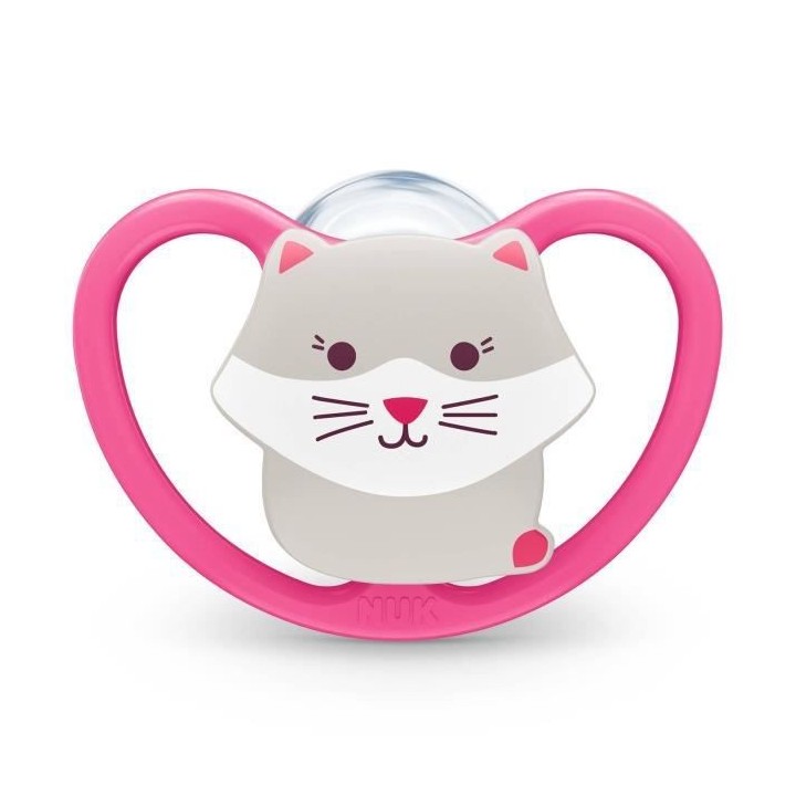 Nuk Sucette Physiologique Silicone +18m Chat Pingouin Lot de 2