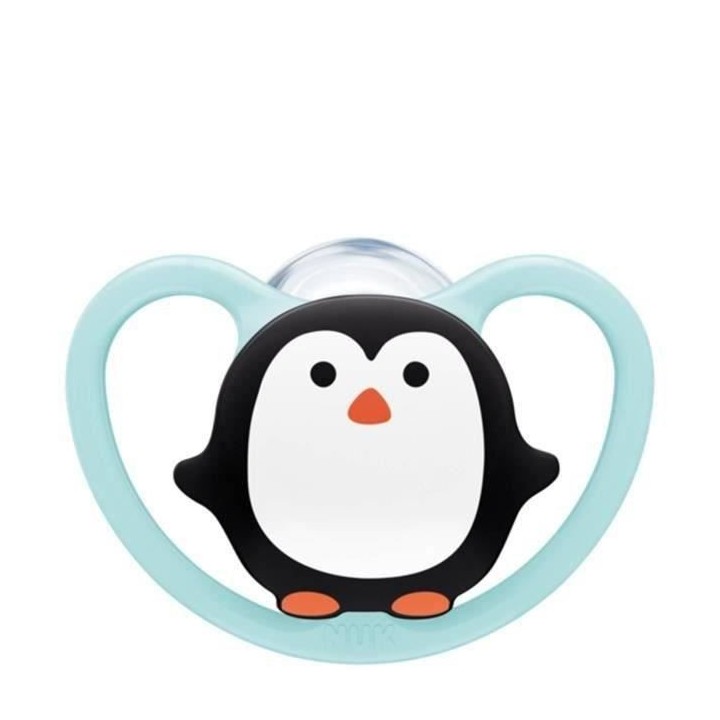 Nuk Sucette Physiologique Silicone +18m Chat Pingouin Lot de 2