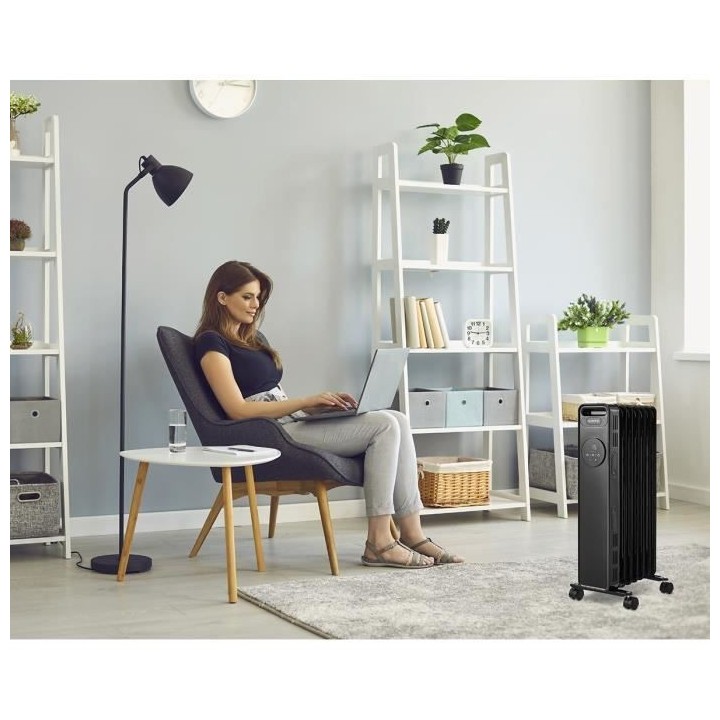 Radiateur électrique bain d'huile 2500W OCEANIC - 3 puissances - Ther