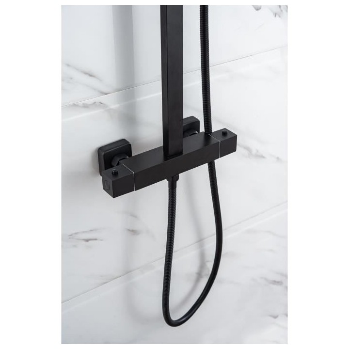 Colonne de douche OCEANIC - Mitigeur thermostatique - Pomme haute carr