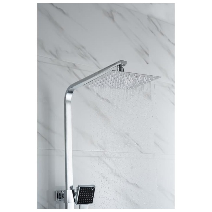 Colonne de douche OCEANIC - Mitigeur thermostatique - Pomme haute carr