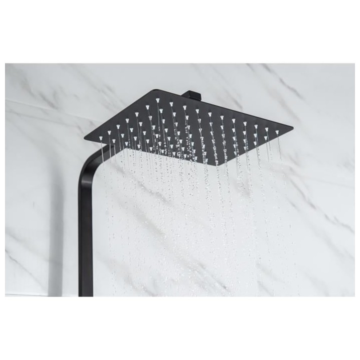 Colonne de douche OCEANIC - Mitigeur thermostatique - Pomme haute rect