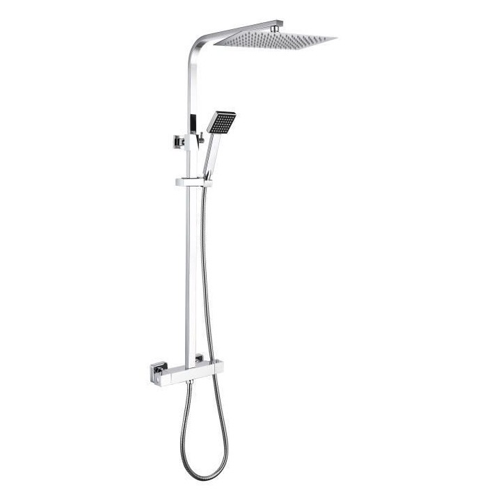 Colonne de douche OCEANIC - Mitigeur thermostatique - Pomme haute rect