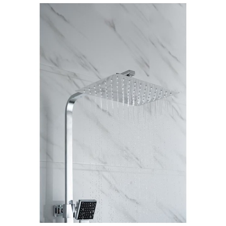 Colonne de douche OCEANIC - Mitigeur thermostatique - Pomme haute rect