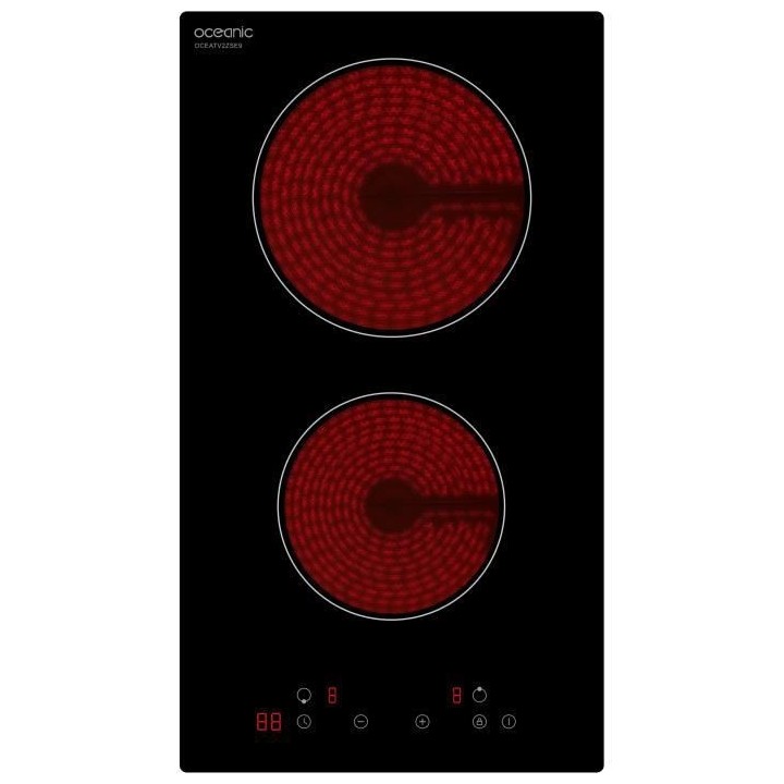 Plaque de cuisson vitrocéramique OCEANIC 2 foyers L52 x P29 cm OCEATV