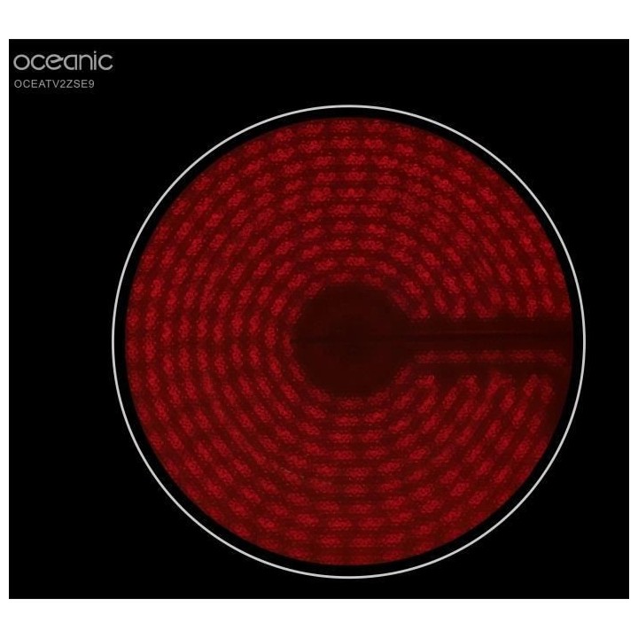 Plaque de cuisson vitrocéramique OCEANIC 2 foyers L52 x P29 cm OCEATV