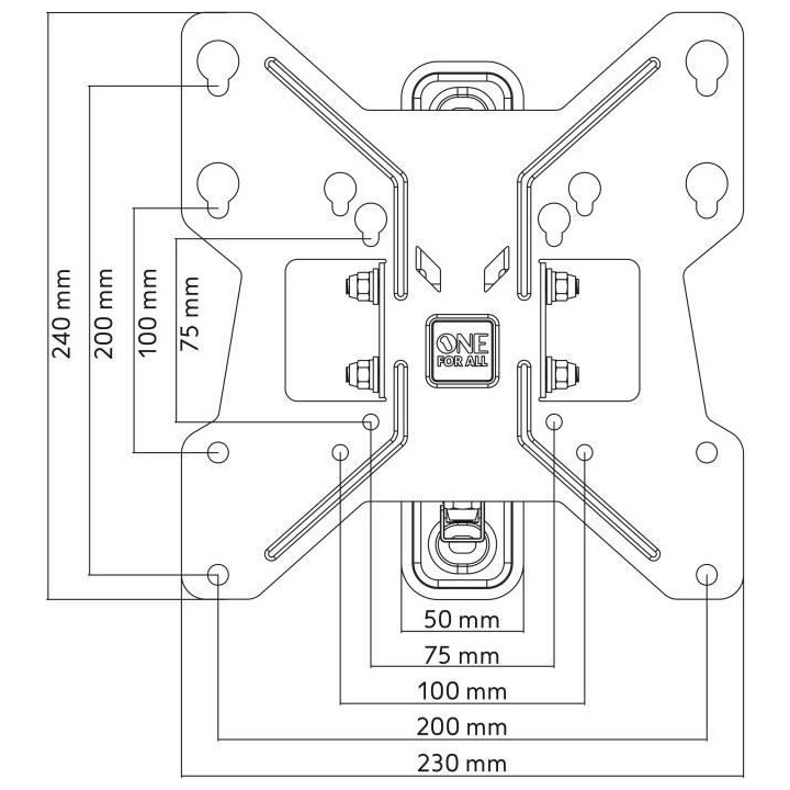 ONE FOR ALL WM2251 - Support mural avec réglage d'inclinaison et de r