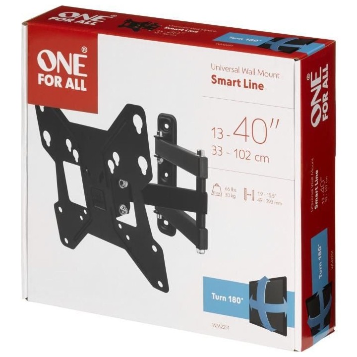 ONE FOR ALL WM2251 - Support mural avec réglage d'inclinaison et de r