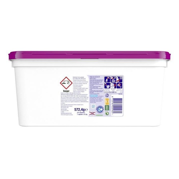 Lot de 3 - OMO Lessive Capsules 3en1 Lavande & Patchouli - 27 lavages