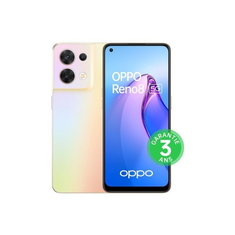 OPPO Reno8 256Go 5G Or Chatoyant