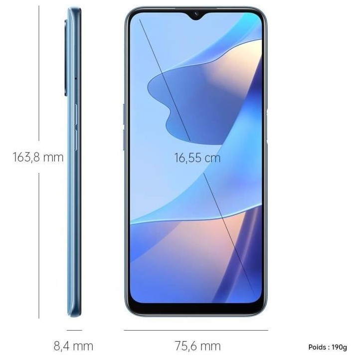 OPPO A16 64Go 4G Bleu