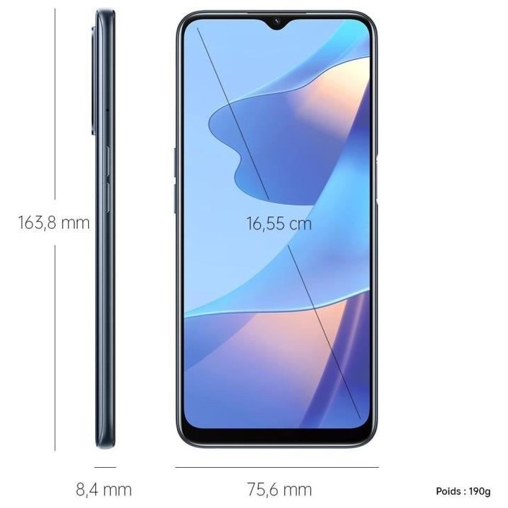 OPPO A16 64Go 4G Noir
