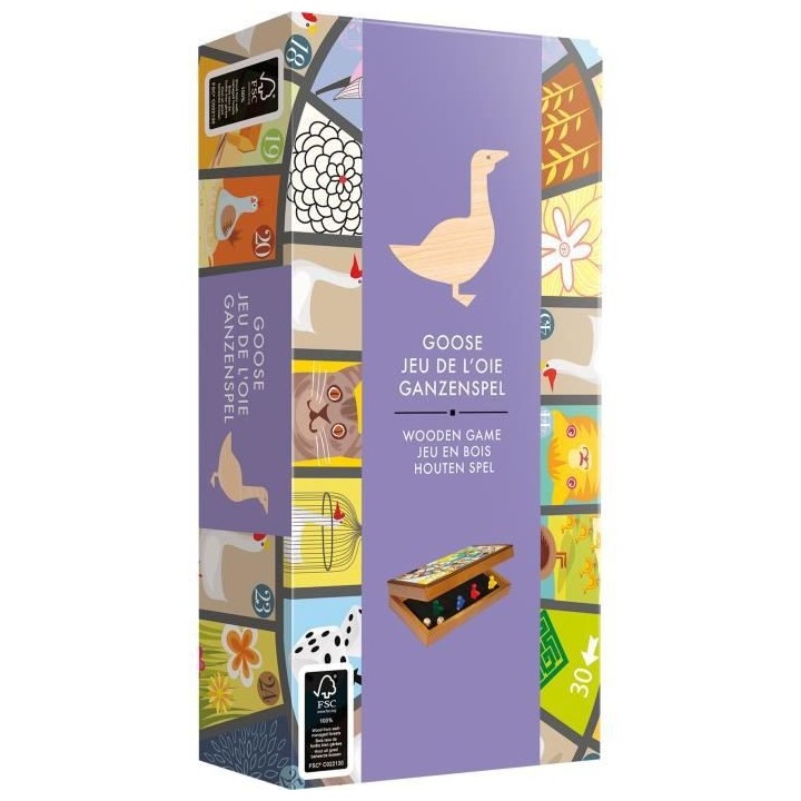 Mixlore | Jeu de l'oie pliable | Jeu de société en bois | a partir d