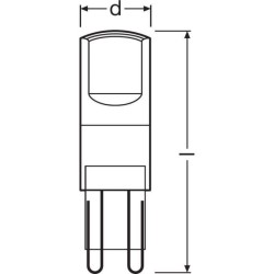 OSRAM Ampoule LED Capsule claire 2,6W 30 G9 froid