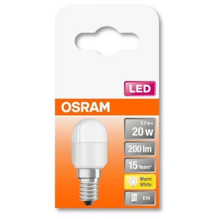 OSRAM Ampoule LED Mini Tube T26 dépoli 2,3W 20 E14 chaud