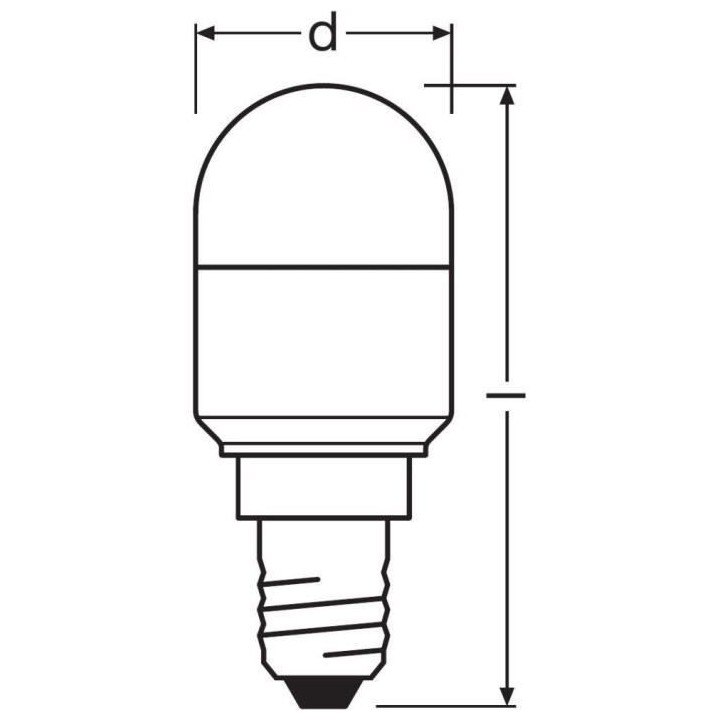 OSRAM Ampoule LED Mini Tube T26 dépoli 2,3W 20 E14 chaud
