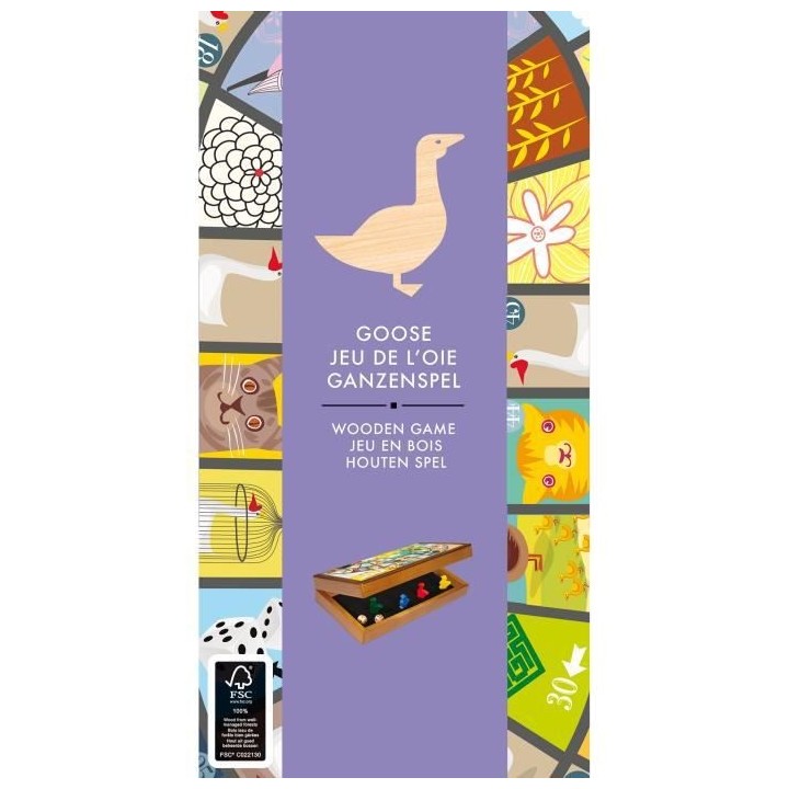 Mixlore | Jeu de l'oie pliable | Jeu de société en bois | a partir d