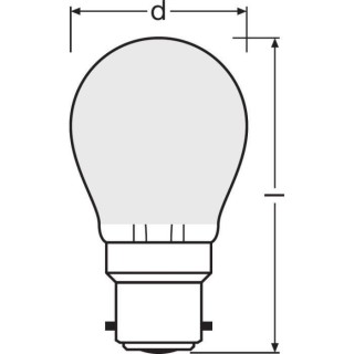 OSRAM Ampoule LED Sphérique verre dépoli variable 5W 40 B22 chaud