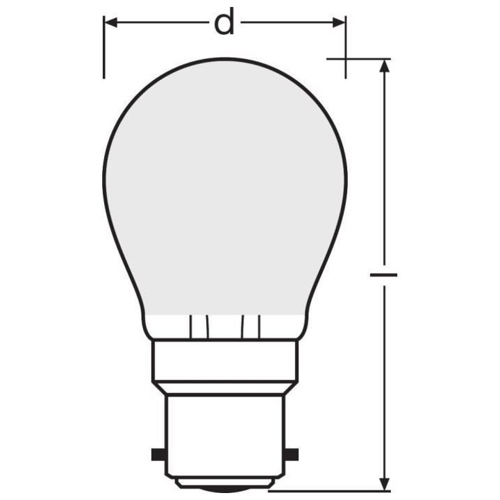 OSRAM Ampoule LED Sphérique verre dépoli variable 5W 40 B22 chaud