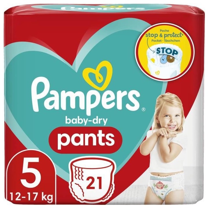 PAMPERS Baby-Dry Pants Taille 5 - 21 Couches-culottes