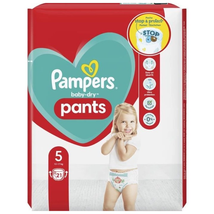 PAMPERS Baby-Dry Pants Taille 5 - 21 Couches-culottes
