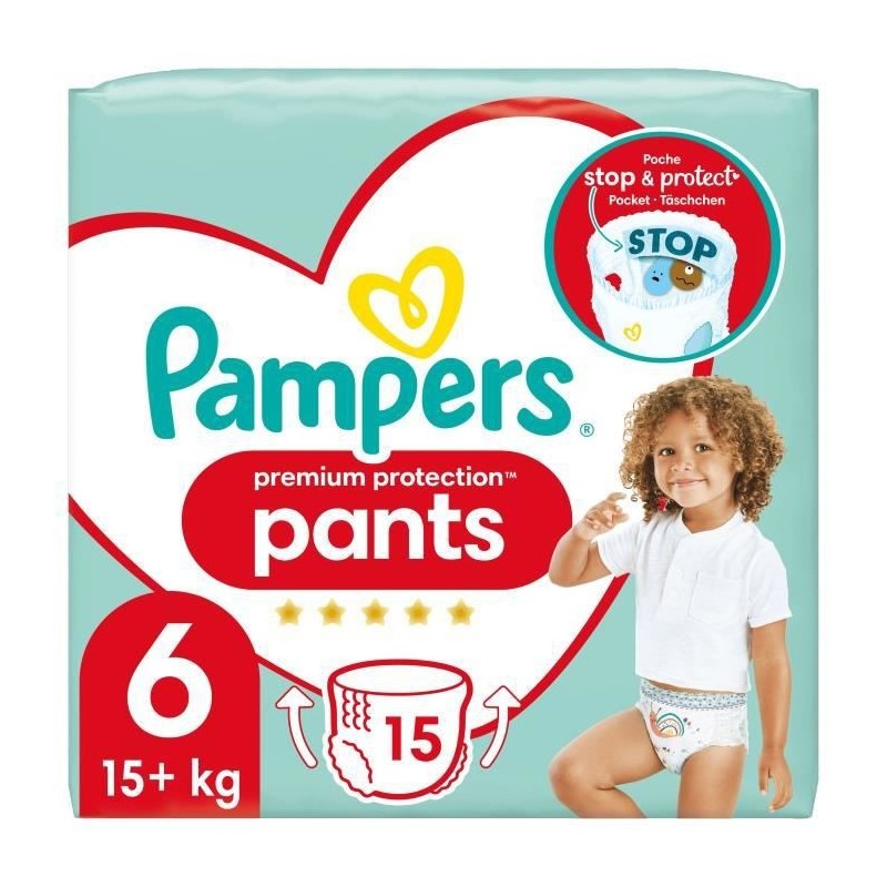 PAMPERS Premium Protection Pants Taille 6 - 15 Couches-culottes