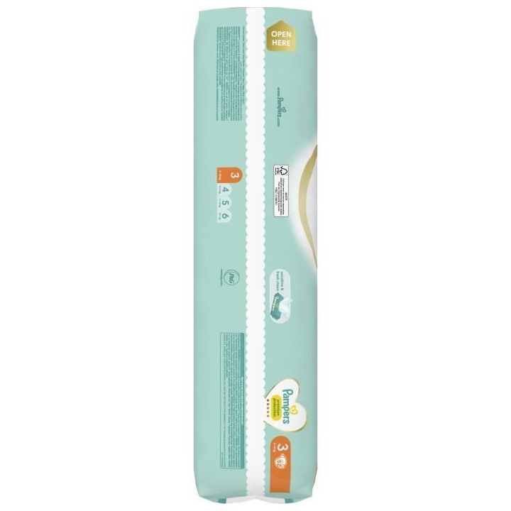 PAMPERS Premium Protection Taille 3 - 52 Couches