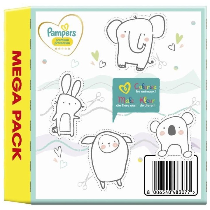 PAMPERS Premium Protection Taille 4 - 88 Couches