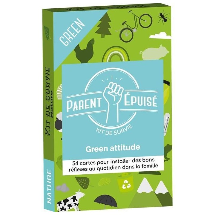 Parent épuisé Kit de survie : Green Attitude | Jeu de société | a