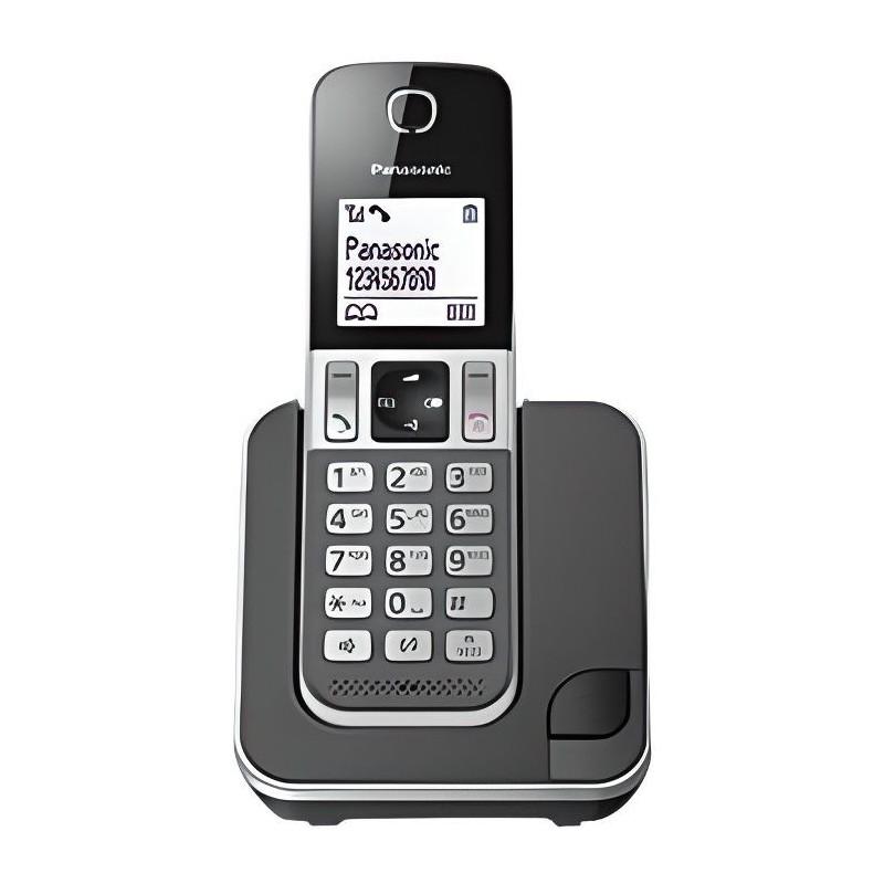 Panasonic KX-TGD310FRG Solo Téléphone sans fil sans Repondeur Noir