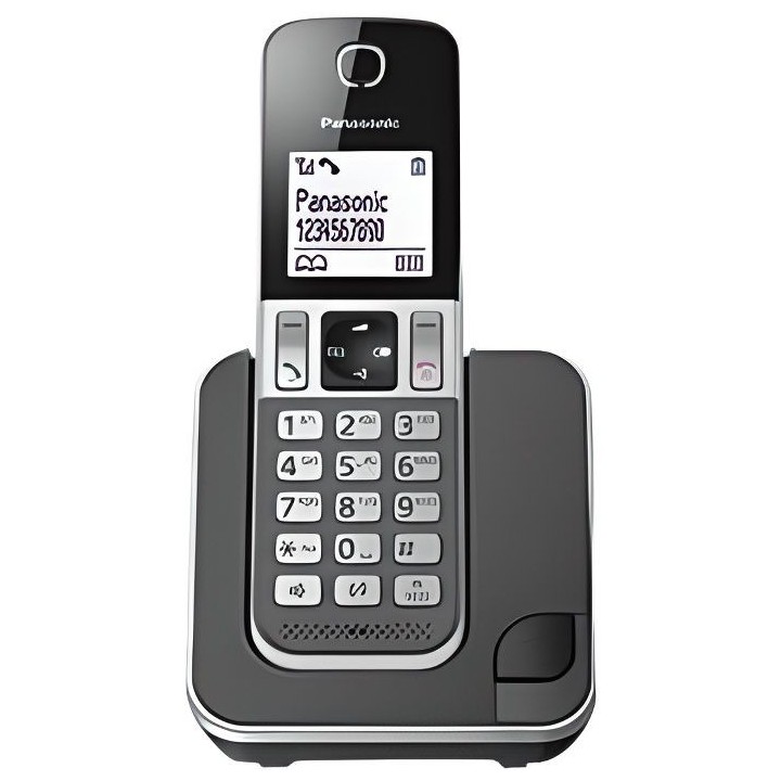 Panasonic KX-TGD310FRG Solo Téléphone sans fil sans Repondeur Noir