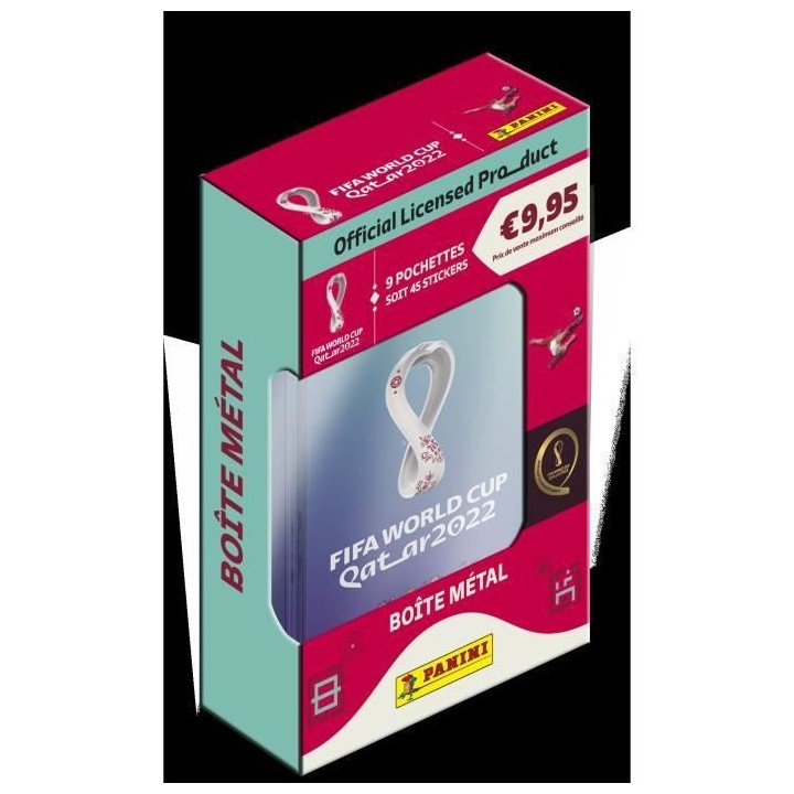Boite métal pocket de 9 pochettes de 5 stickers de cartes a collectio