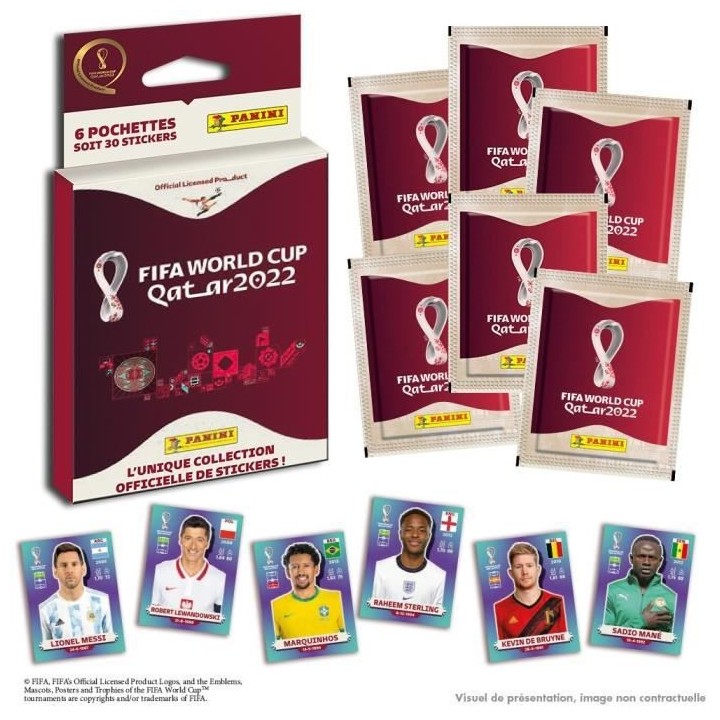 Cartes blister de 6 pochettes a collectionner PANINI - World cup Qatar