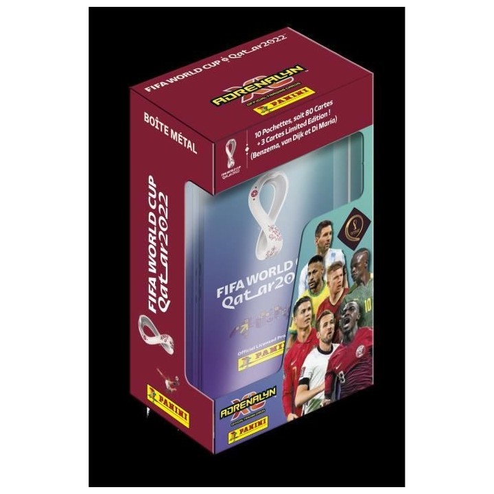 Boite métal de 10 pochettes + 3 cartes en édition limitée de cartes