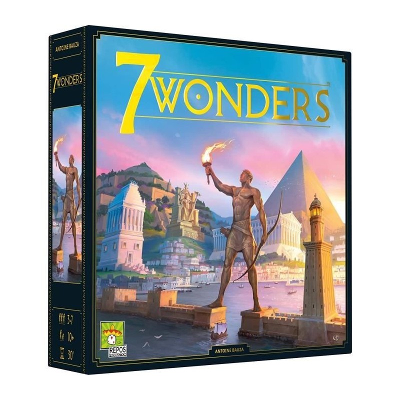 Repos Production | 7 Wonders - Nouvelle version 2020 | Unbox Now | Jeu de société | a partir de 10 ans | 3 a 7 joueurs | 30 mi