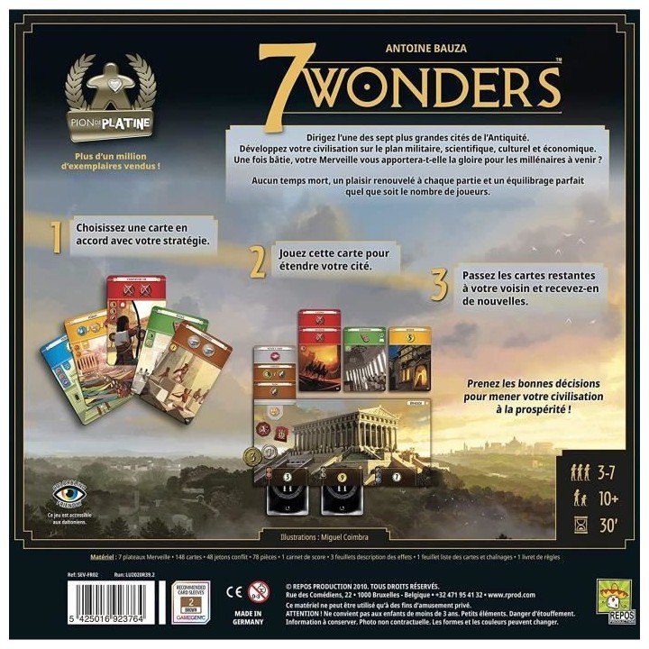 Repos Production | 7 Wonders - Nouvelle version 2020 | Unbox Now | Jeu