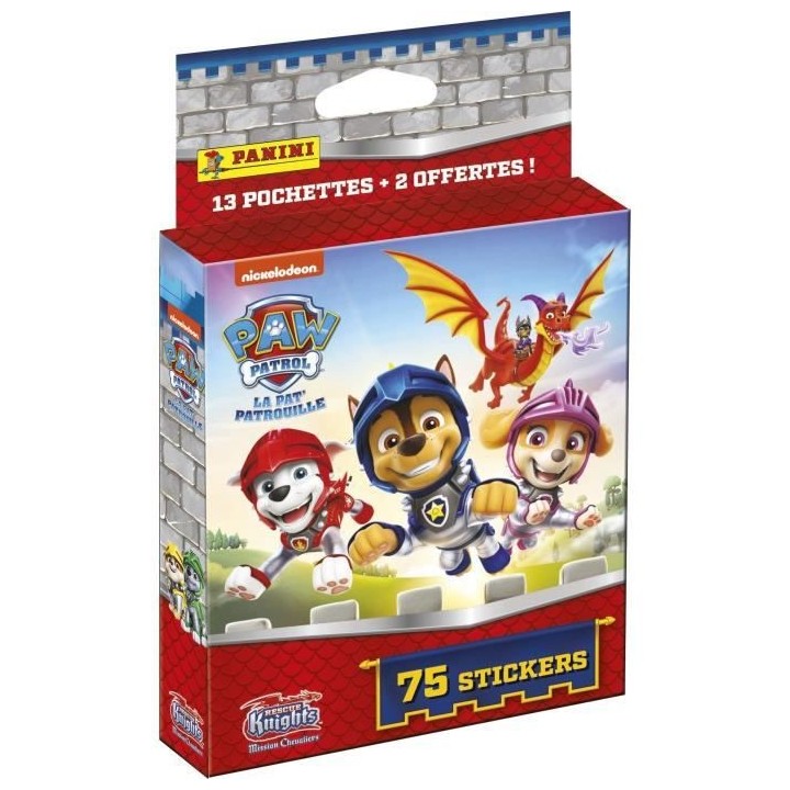 Blister de 13 pochettes + 2 offertes - LA PAT' PATROUILLE Rescue Knigh