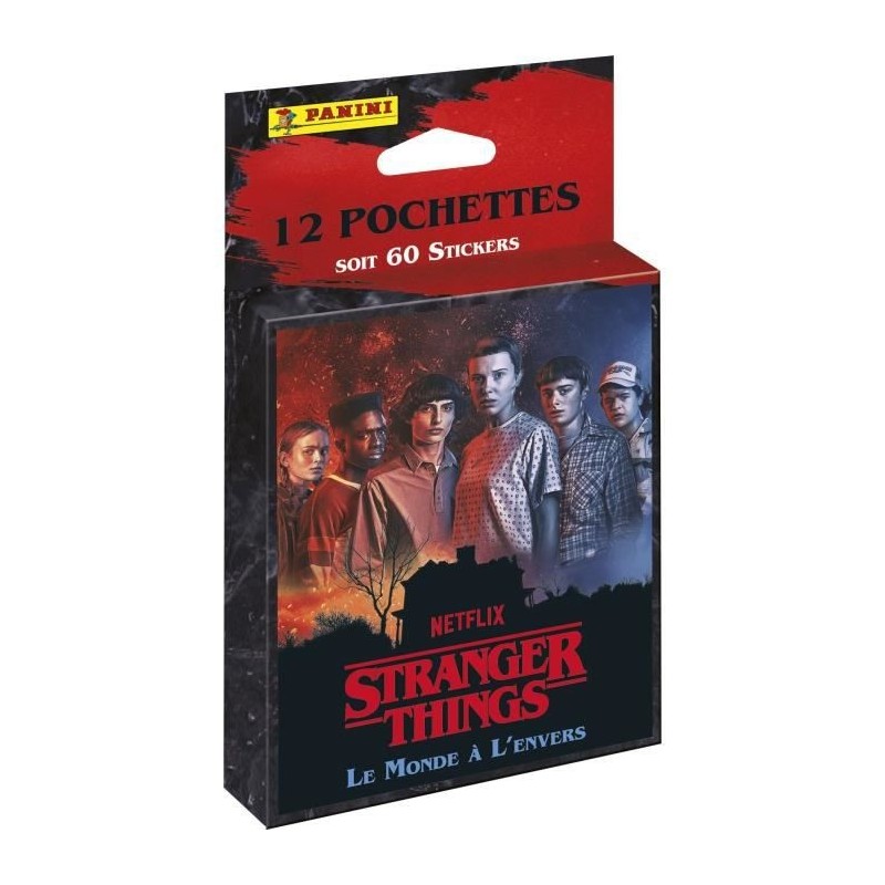 Blister de 12 pochettes - STRANGER THINGS - 60 stickers