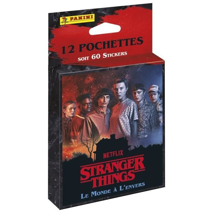 Blister de 12 pochettes - STRANGER THINGS - 60 stickers