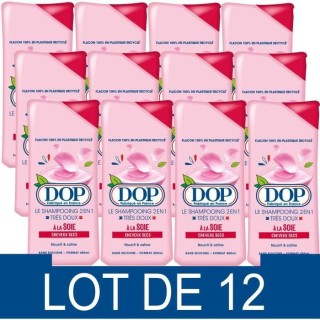 Shampooing Dop Cheveux tres secs Tres doux 2-en-1 Soie 400 ml x12
