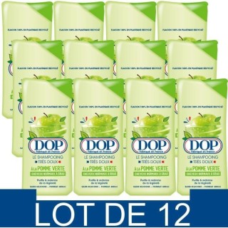 Shampooing Dop Cheveux gras Tres doux Pomme Verte 400 ml x12